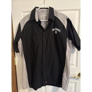 Jack Daniels Whiskey Men's Shirt Size XL Black and Beige